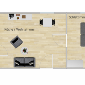 Grundriss der kleinen Ferienwohnung